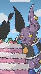 Fanart: Beerus Cake Time