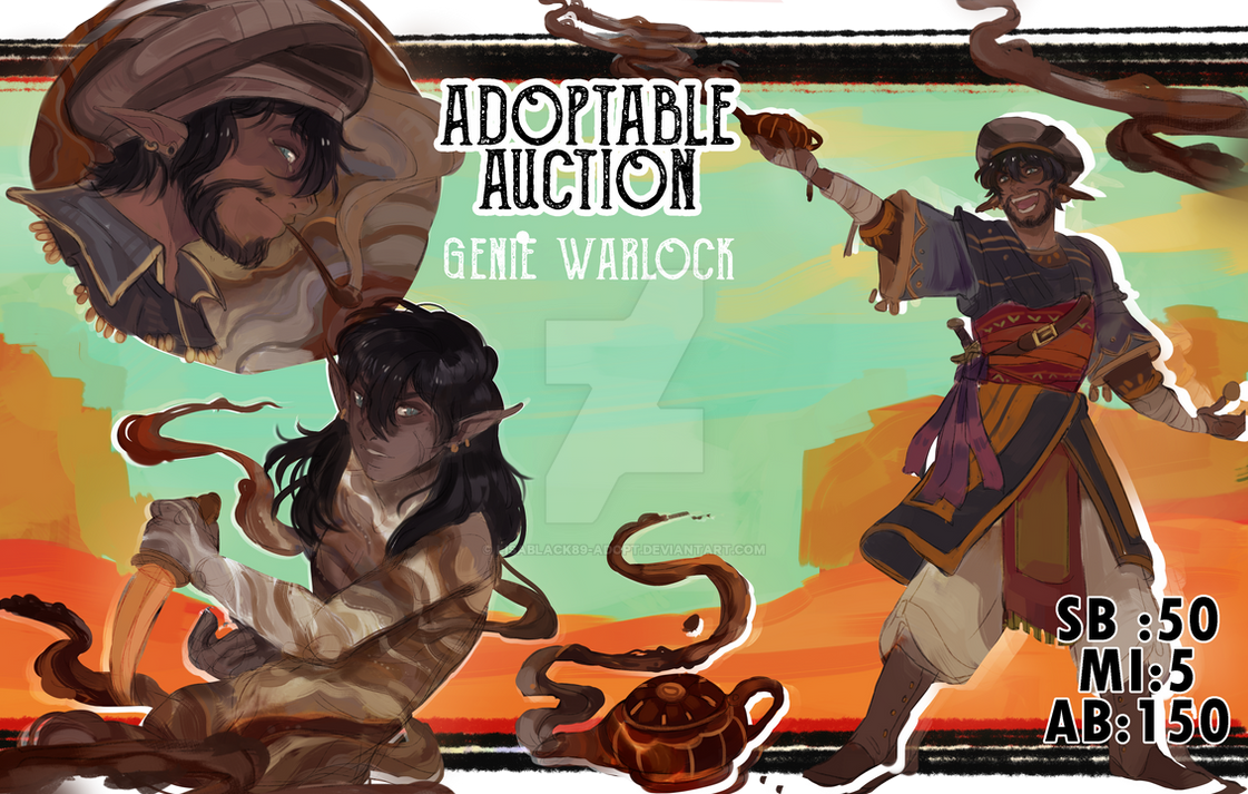 AUCTION DND GENIE WARLOCK SOLD By LisaBlack89 Adopt On DeviantArt Auction dnd genie warlock sold by lisablack89 adopt on deviantart