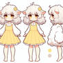 sheepgirls with colorful dresses