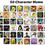 50 characters meme