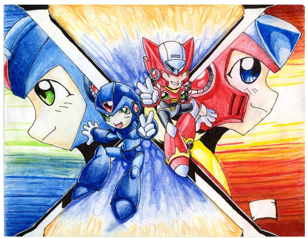 Chibi Zero Fanart- Chibi Zero and X by ronron-san on DeviantArt