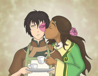 Zutara Week 2018: Tea and First Kiss