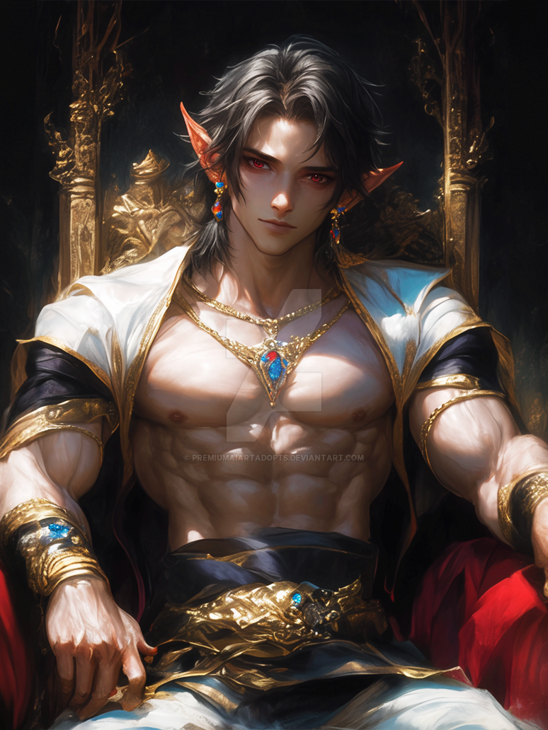 Elf Work Men Elf Male Prince Character Adoptable DnD Art 10$ by PremiumAIArtAdopts ...