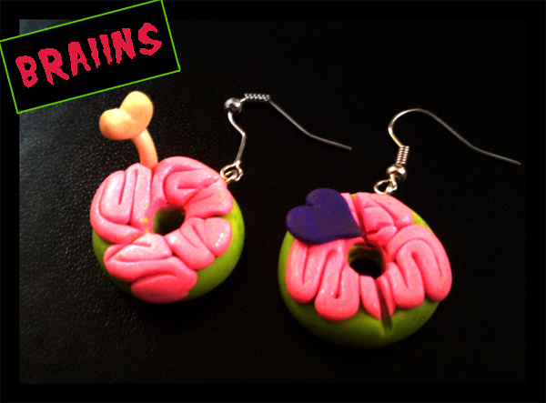 Zombie Doughnut Earrings