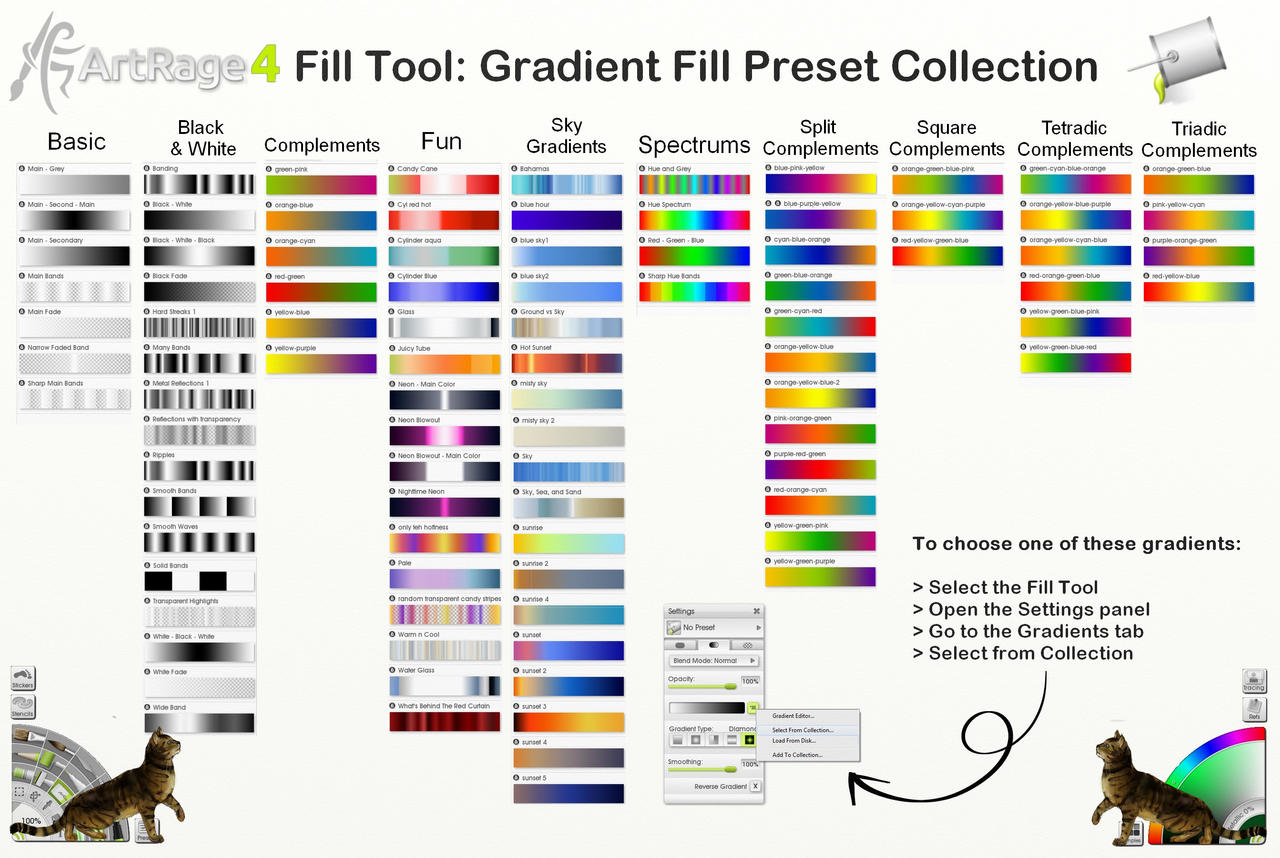 ArtRage 4 Gradient Fill Collection