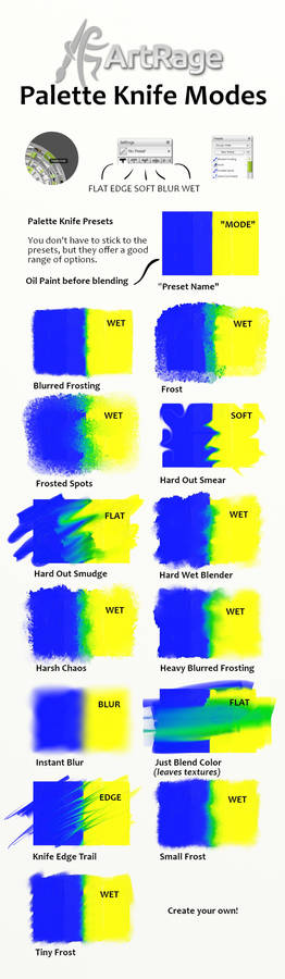 Palette Knife Preset Blending Effects in ArtRage