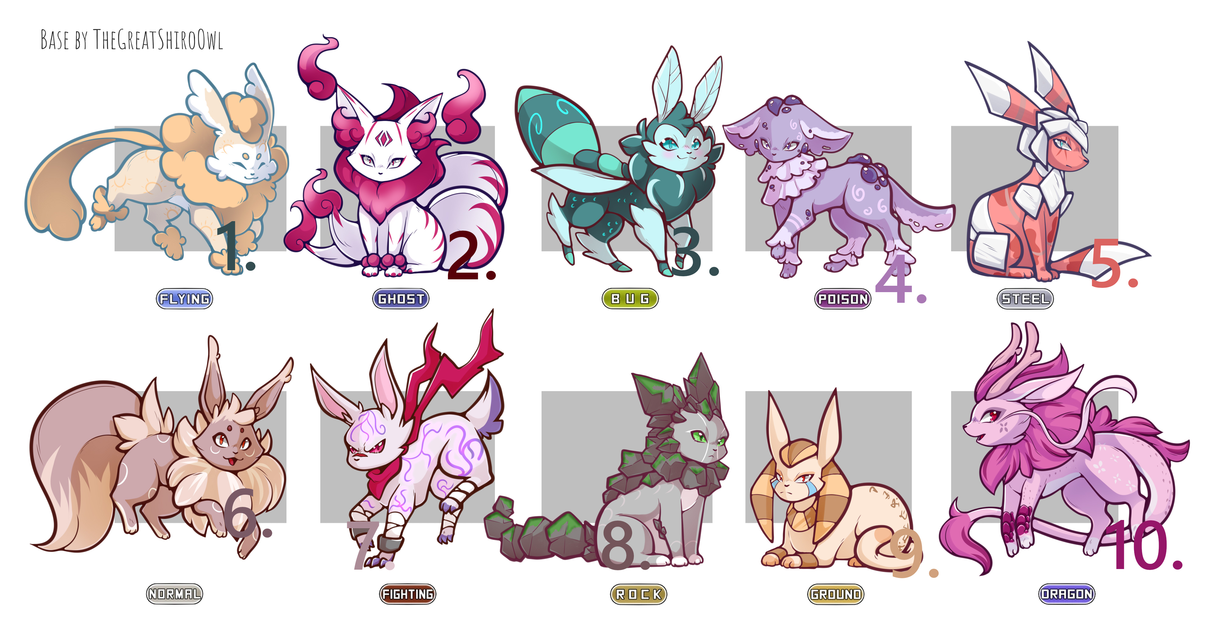 Eevee evolutions Real + Fake by Rutger1990 on DeviantArt