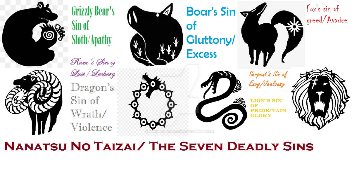 Seven Deadly Sins and Animals by pirohiko-baltazar on DeviantArt
