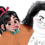 Vanellope and Maui (WIP)