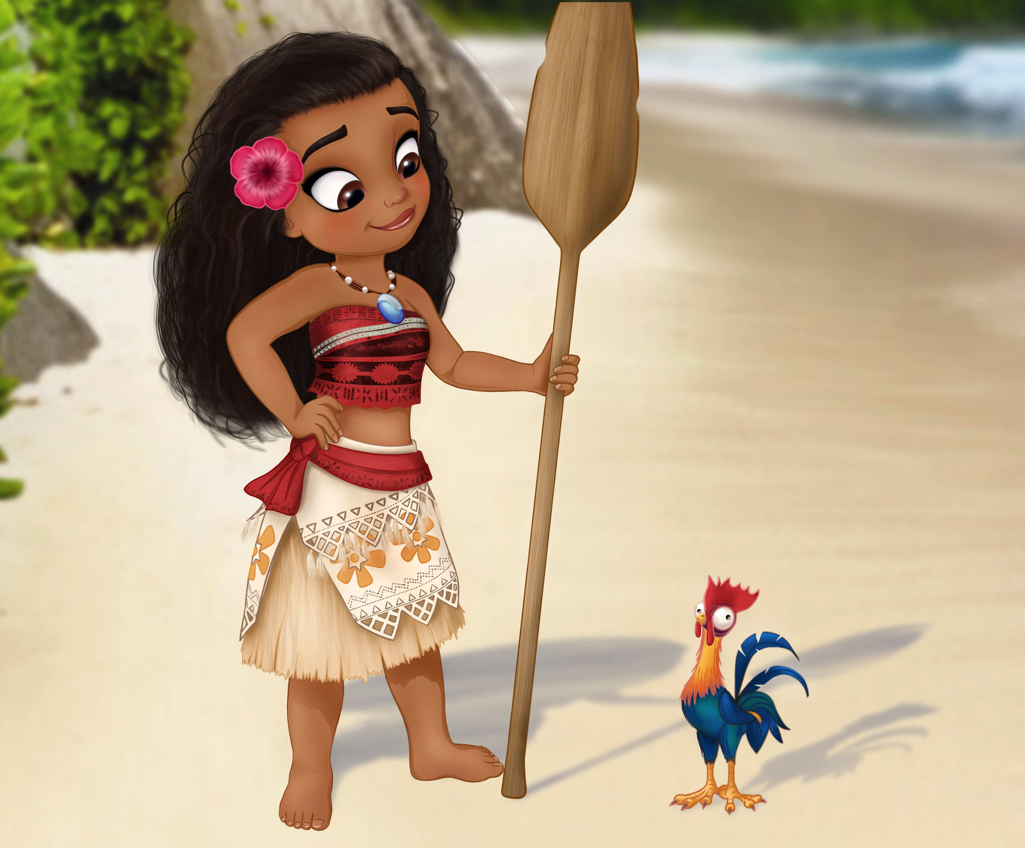 Moana and Hei Hei - How Far Will We Go