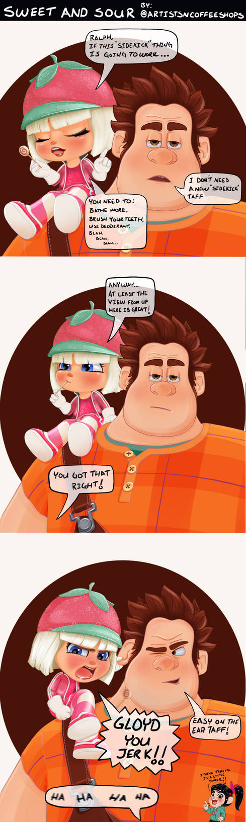 Ralph and Taffyta - Sweet and Sour by artistsncoffeeshops on DeviantArt