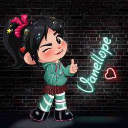 Vanellope - Downtown Girl by artistsncoffeeshops