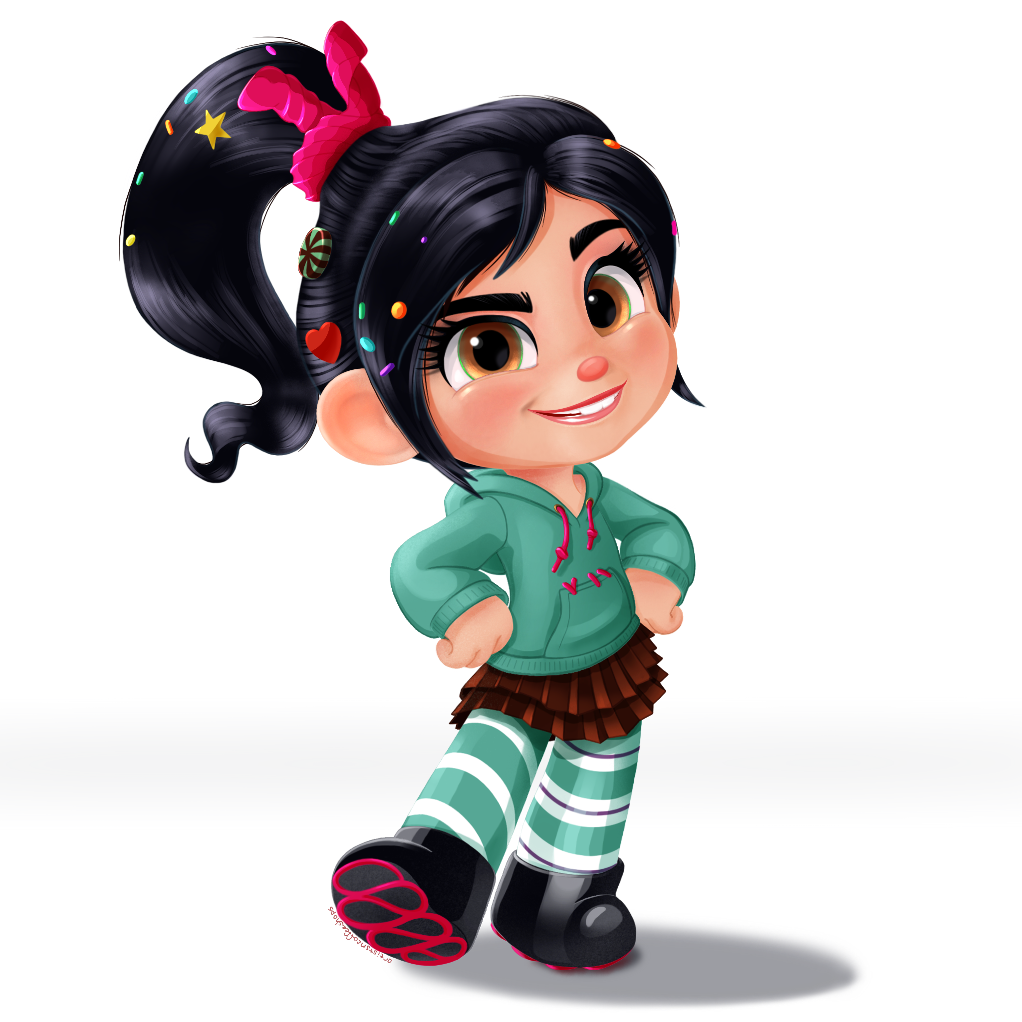 Vanellope - Cute and Sassy by artistsncoffeeshops on DeviantArt