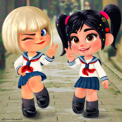 Taffyta and Vanellope - Manga Girls