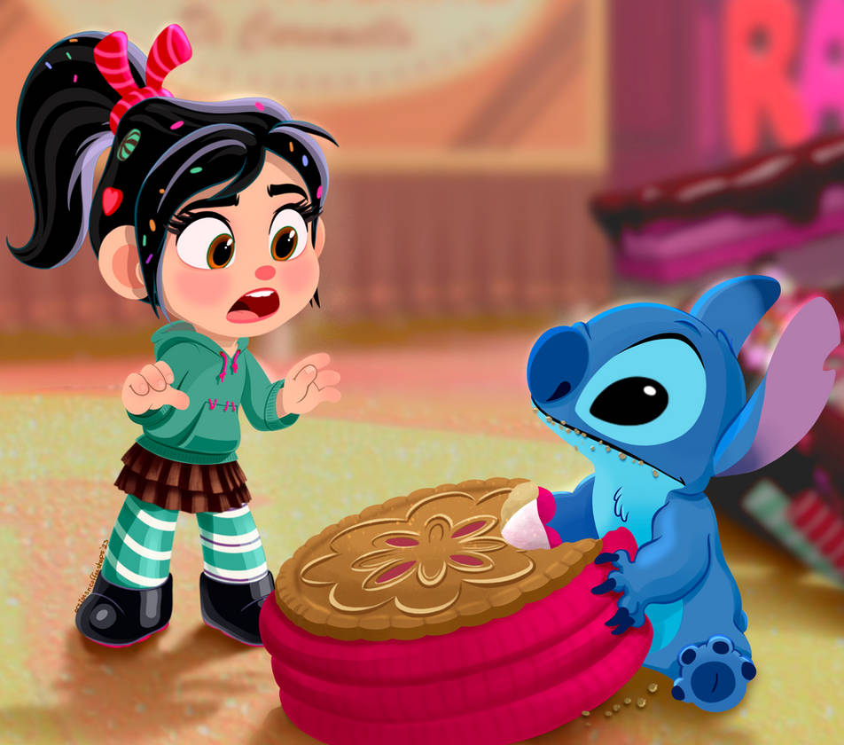 Stitc Racing Deviantart Vanellope and Stitch - Race Day Mayhem by artistsncoffeeshops on DeviantArt