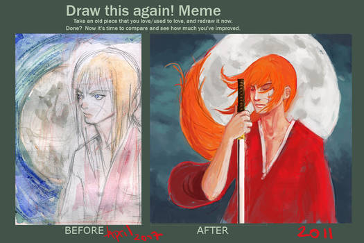 Meme before and after