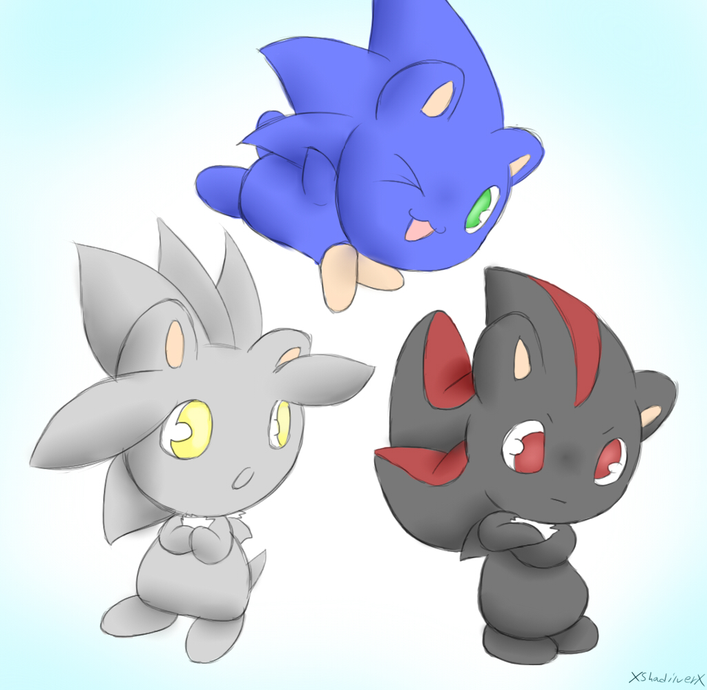 Sonic Shadow Silver - Chibi Party