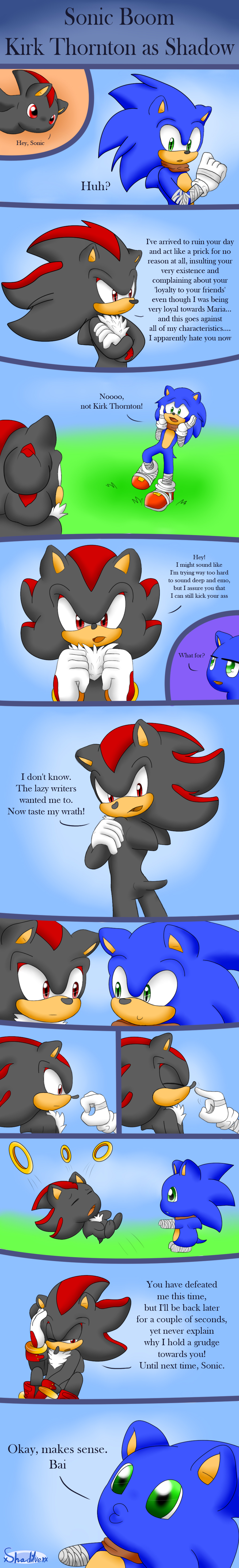 Why is Shadow from Sonic Boom taken so seriously? Like, every