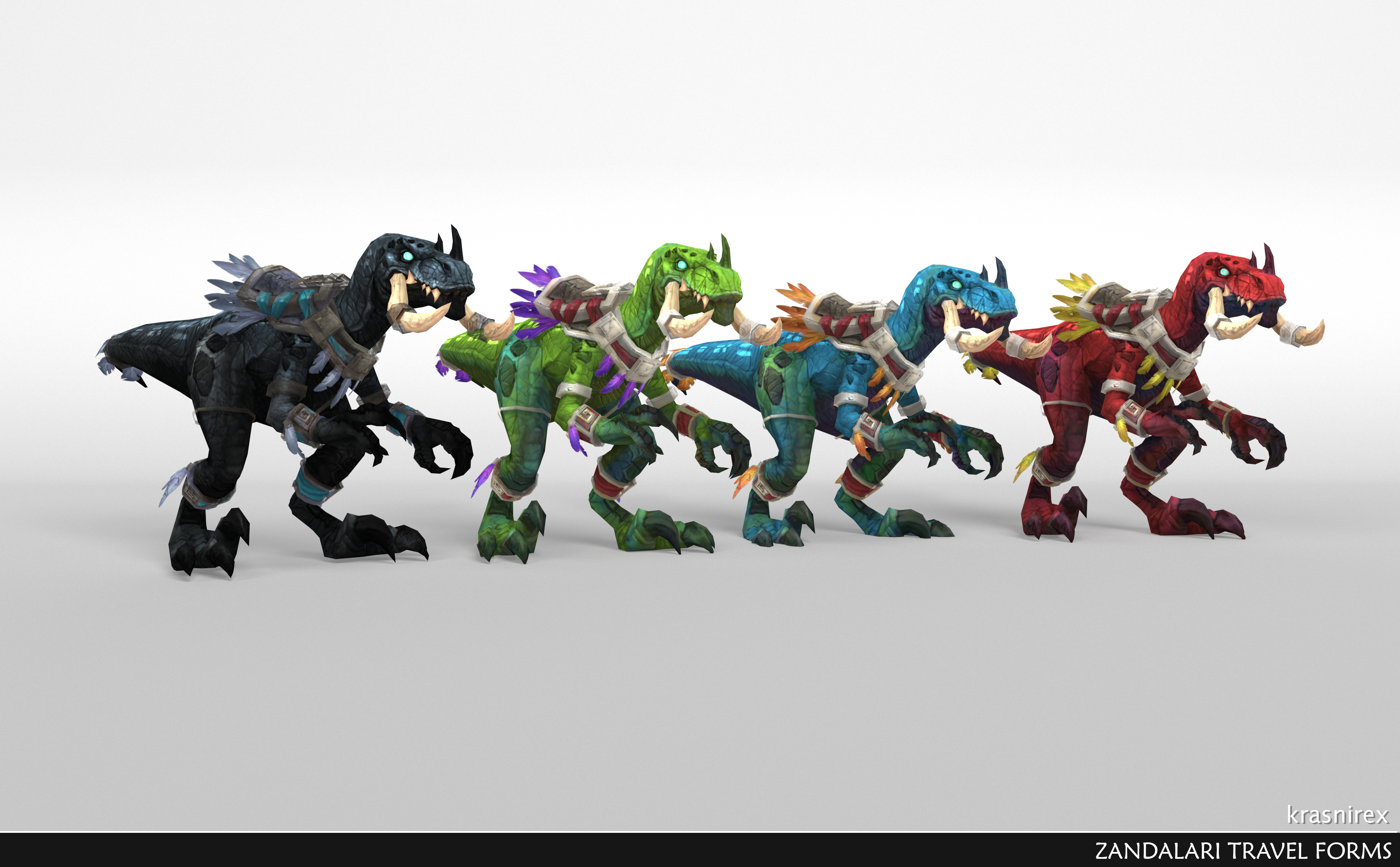 Zandalari Druid Travel Form Color Concepts Wow