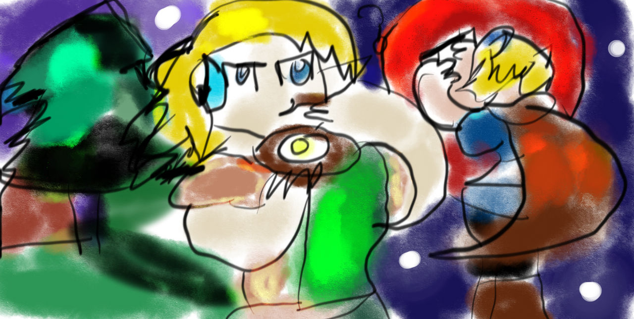 Link eat quiet meal and watch Zelda red moon by Sokai1 on DeviantArt