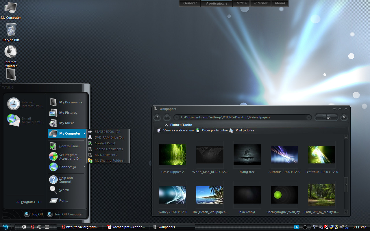 Concave dark desktop