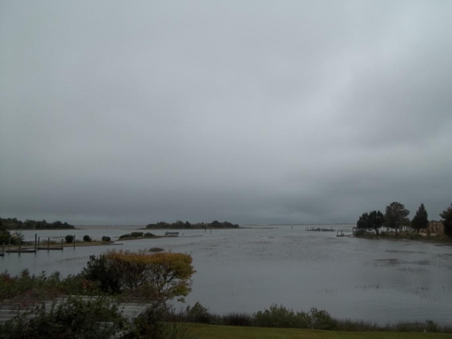 Stormy day on the waterway