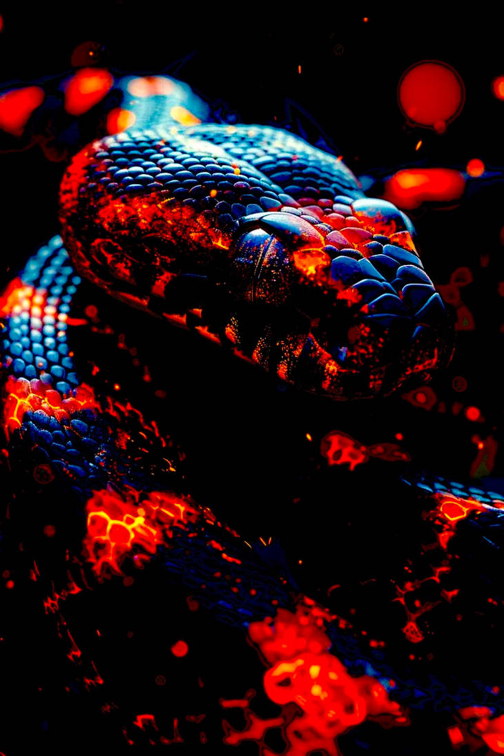 Fire Color Snake Black fire snake by DanaTheDragonQueen on DeviantArt