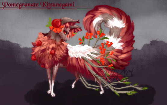 [On hold] Pomegranate kitsunegami