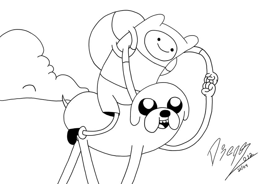 adventure time finn and jake drawings