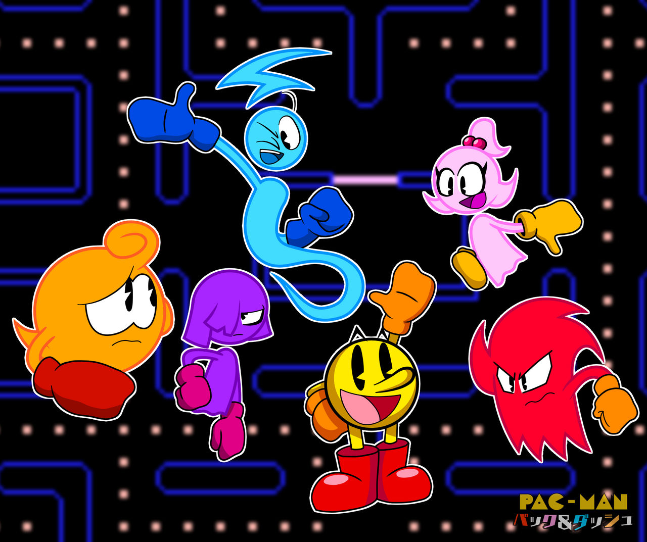 Pac Ink Deviantart Pac-Man and Pals by Pac-Stick on DeviantArt