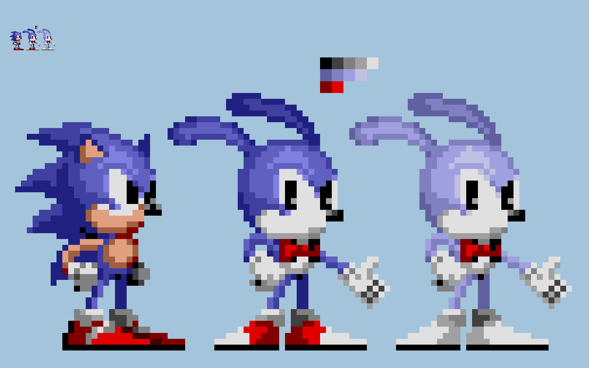 Feels the Rabbit in Sonic 1 style by Pac-Stick on DeviantArt