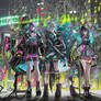 Anime Pastel Dream Cyberpunk CoutureA vibrant tart