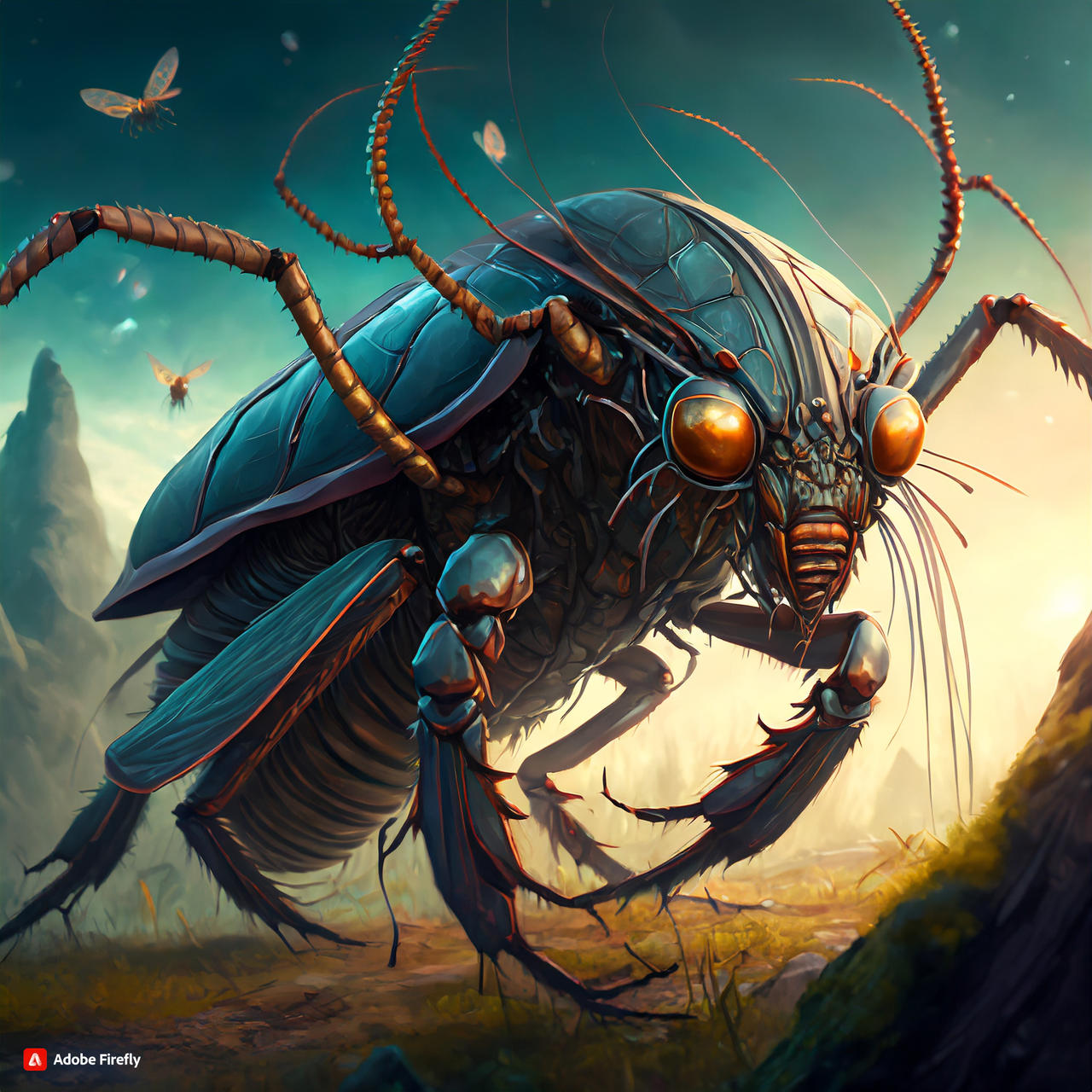 Dynamite Insect Firefly Giant insects fighting 8k resolution conce by ...