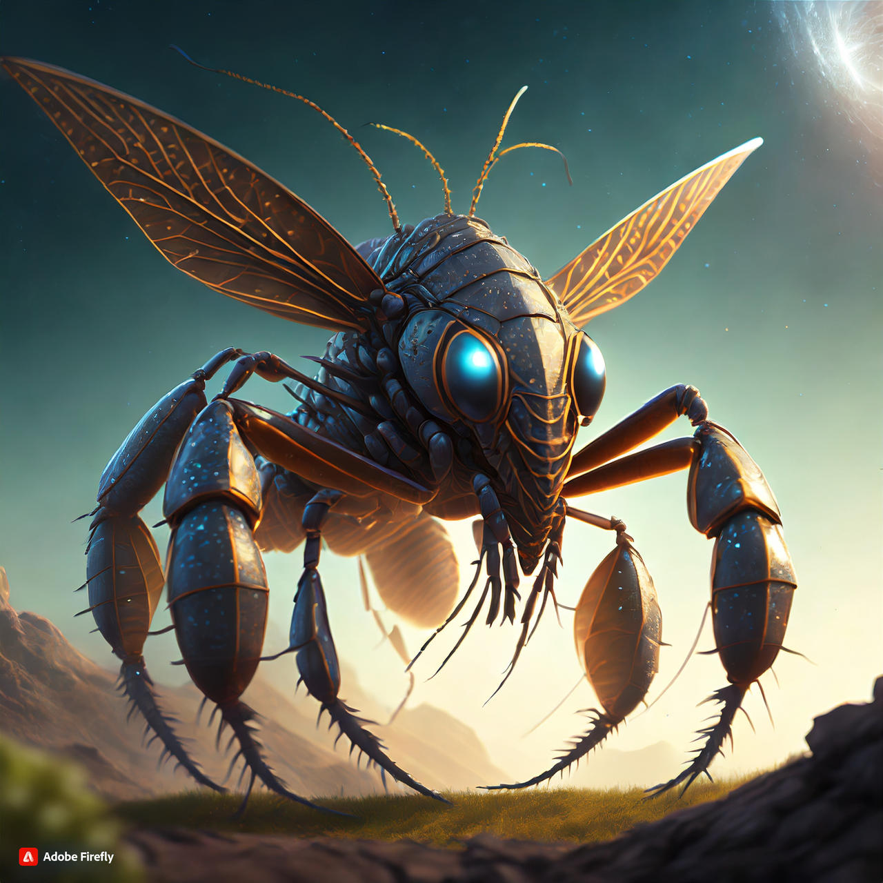 8k Image Insect Firefly Giant insects fighting 8k resolution conce by ...