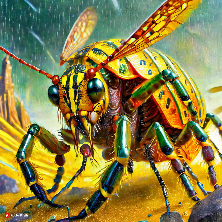 Dynamite Insect Firefly Giant insects fighting 8k resolution conce by ...