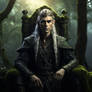 Leonardo Diffusion XL A melancholic elven king sea