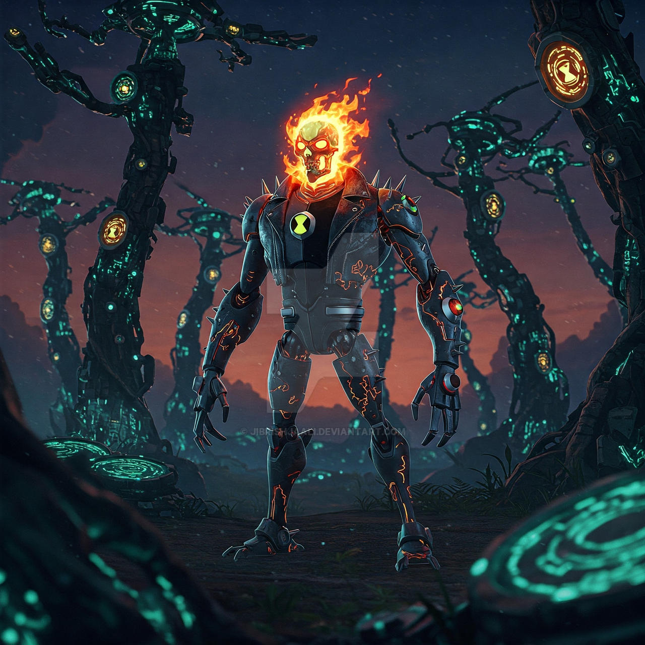 Ghost Rider Transform Ben 10: Ghost Rider Transformation by jibrishjaali on DeviantArt