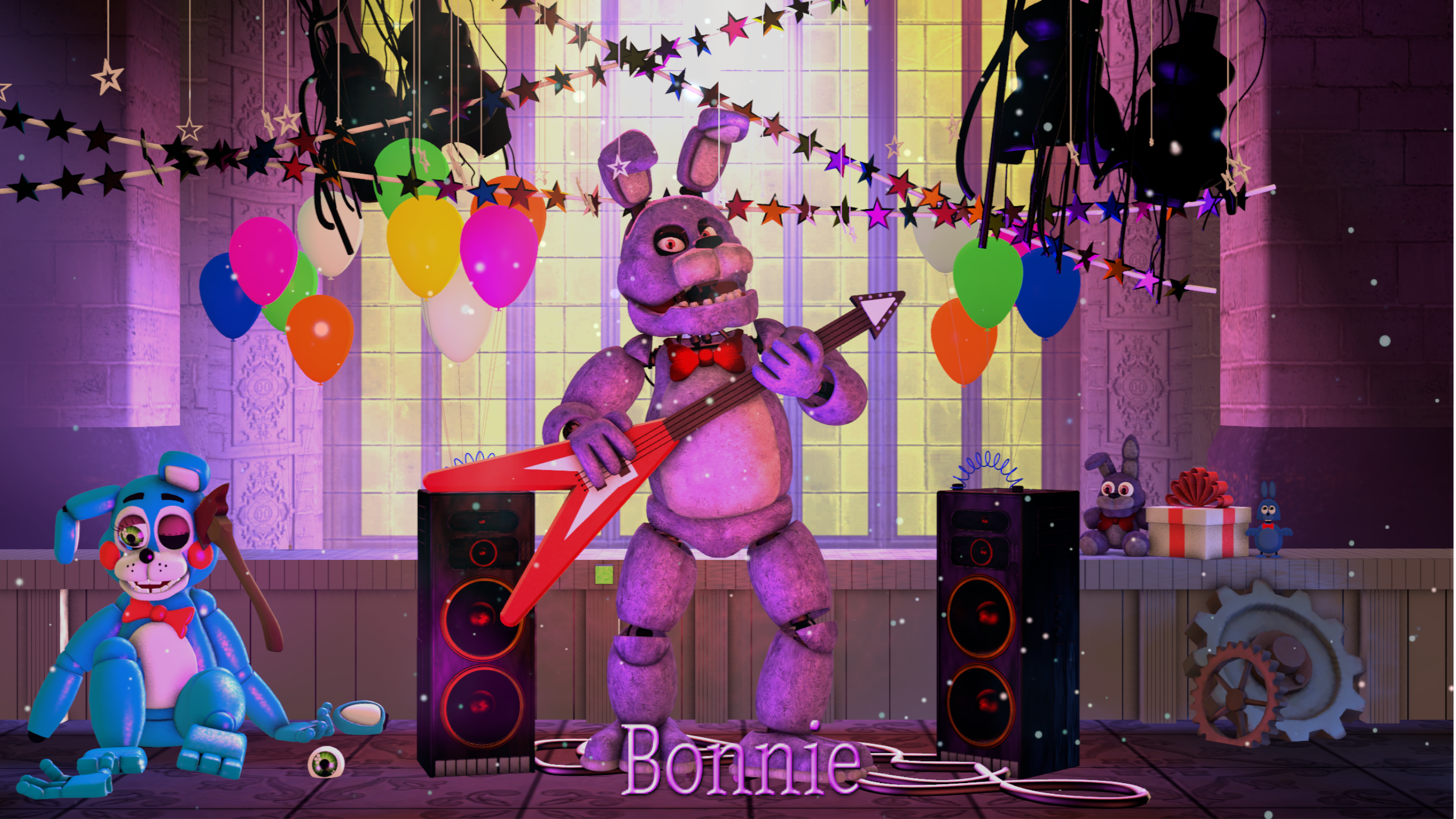 Fnaf Blender) Glamrock Bonnie Poster by Cloudcake54 on DeviantArt