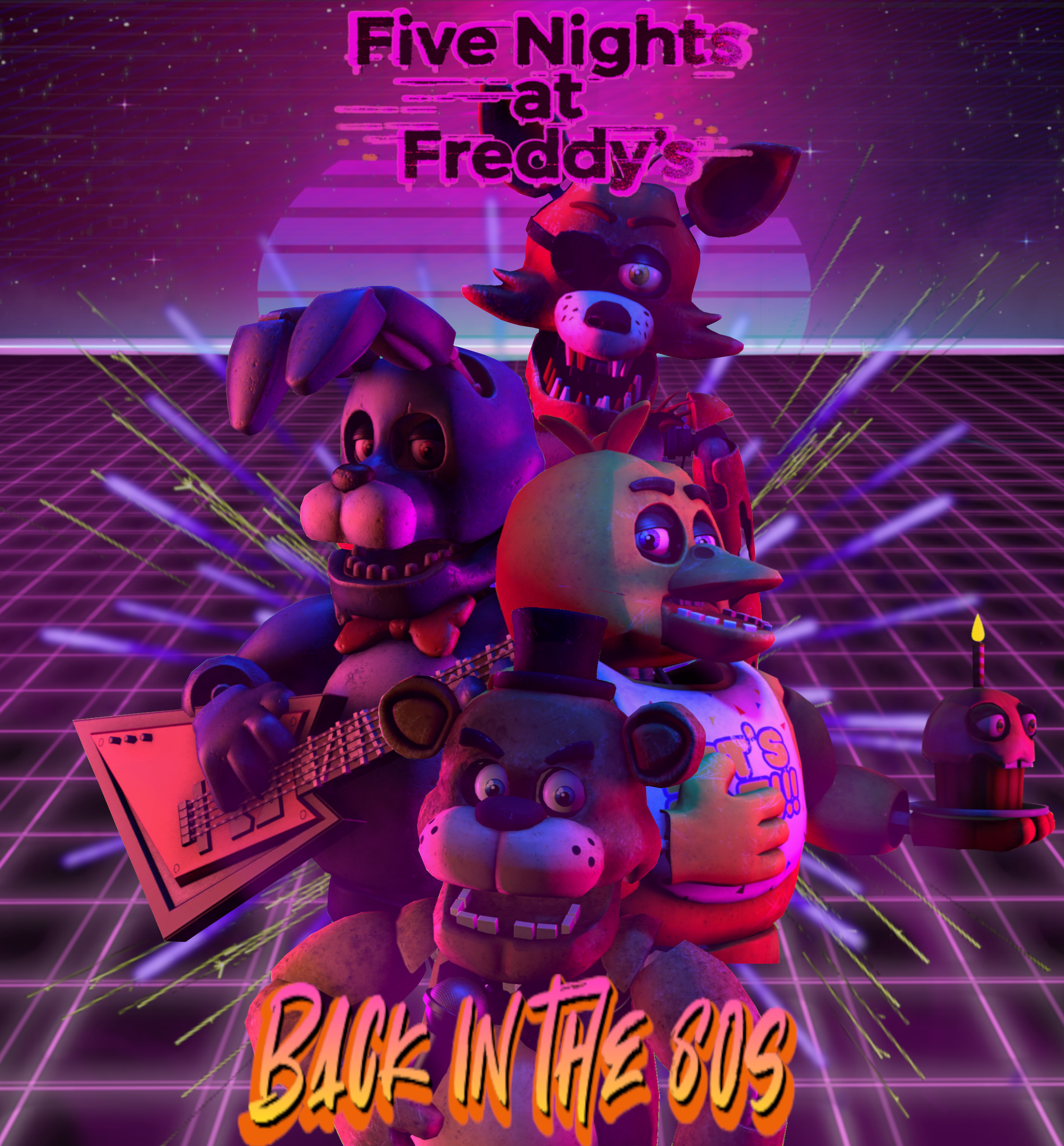 Fnaf Blender) Glamrock Bonnie Poster by Cloudcake54 on DeviantArt