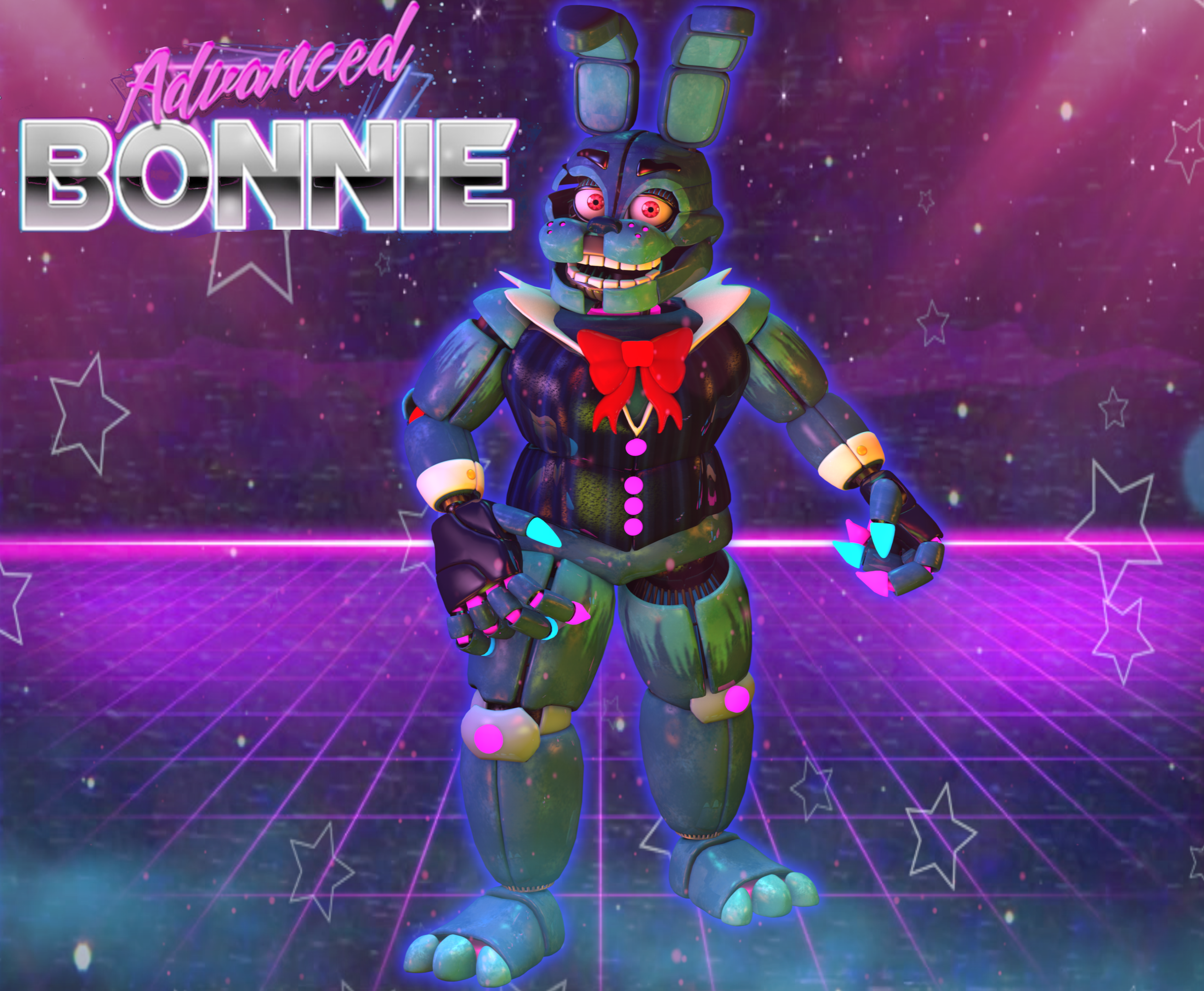 Fnaf Blender) Glamrock Bonnie Poster by Cloudcake54 on DeviantArt