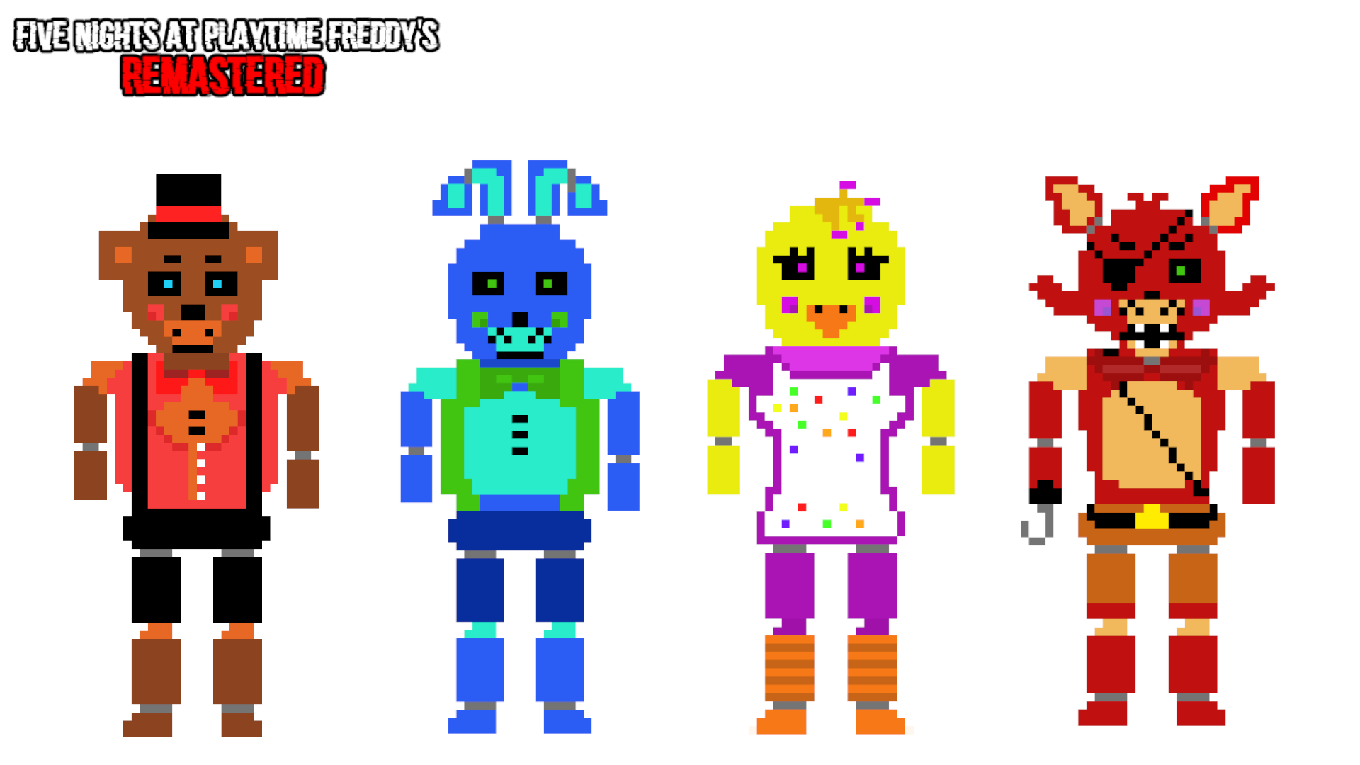 Fnaf4 Animatronics 8-bit by 133alexander on DeviantArt