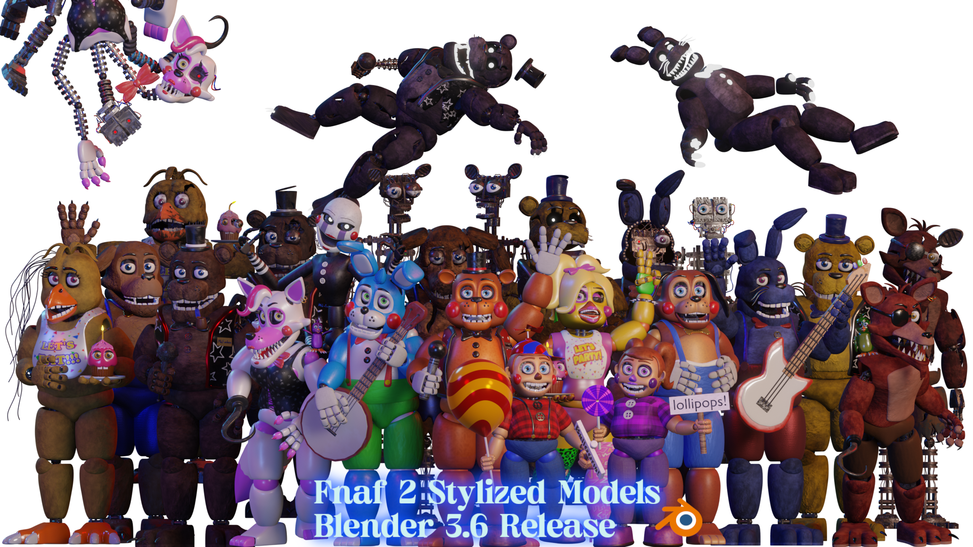 BLENDERFNaF WORLD MODELS:EASTER EDITION by matax33 on DeviantArt