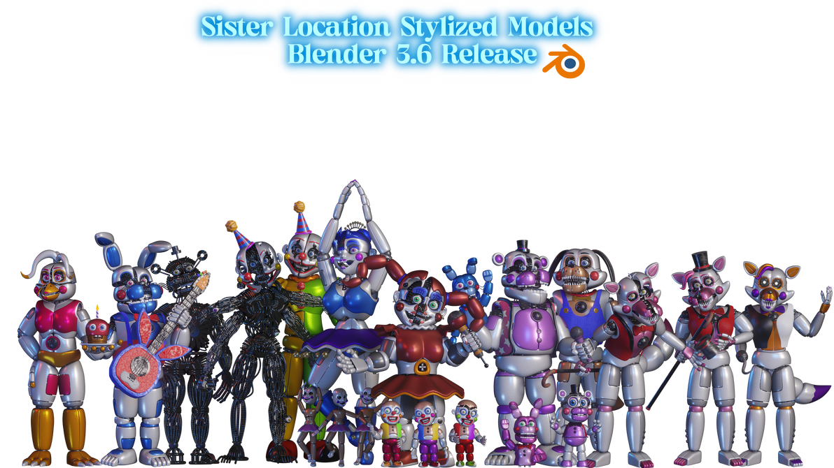 Fnaf SL Stylized Model Pack Release Blender 3 6 By Cloudcake54 On fnaf-sl-stylized-model-pack-release-blender-3-6-by-cloudcake54-on