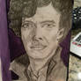 sherlock cross hatched drawing