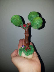 Polymer Clay Tree on a Stone