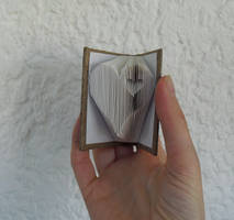 Miniature 'heart' folded book