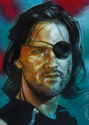 Kurt Russell As Snake Plissken Sketch card