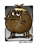 Christmas Pudding Monster by stuartmcghee