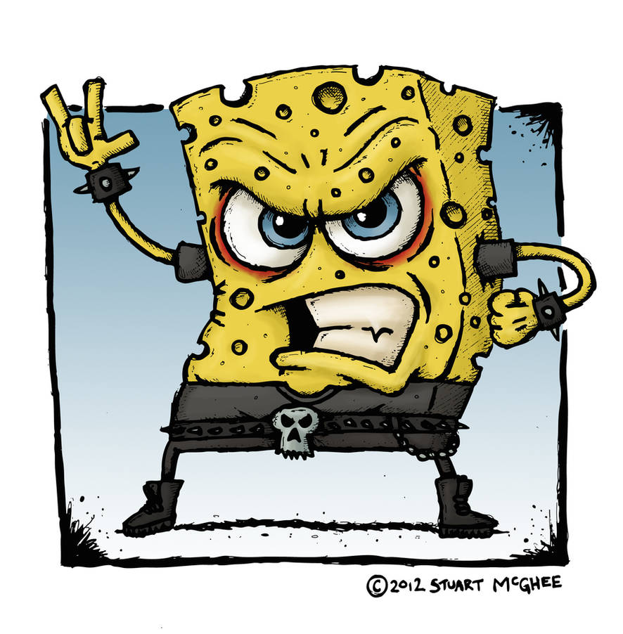 Sponge Bob Re-imagined by Stuart McGhee by stuartmcghee on DeviantArt.