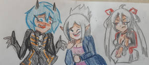 Angellica messin with Io and Matoi